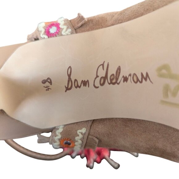 Sam Edelman Artie 2 Fringe Open Toe Bootie Heels - Size 8.5 - Picture 13 of 13